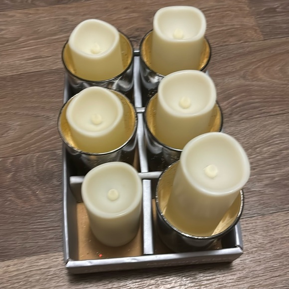 5 votive candle holders with 6 led candles - Picture 1 of 4